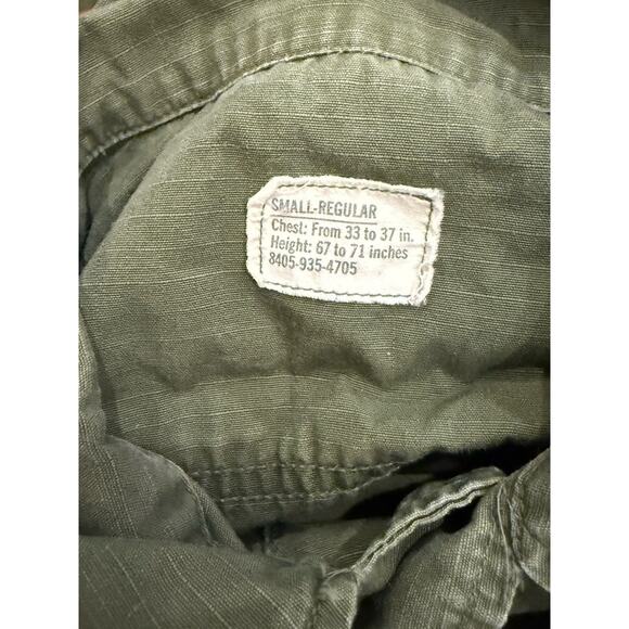 Vintage US Army Jungle Jacket Mens Small Poplin OG-107 Coat Combat Tropical 60s - Picture 3 of 7